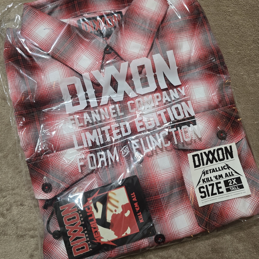 DIXXON Limited Edition METALLICA Kill 'Em All Plaid Shirt XXL tall